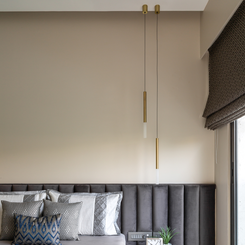Light-Toned Wall Paint Design For Compact Bedrooms | Livspace