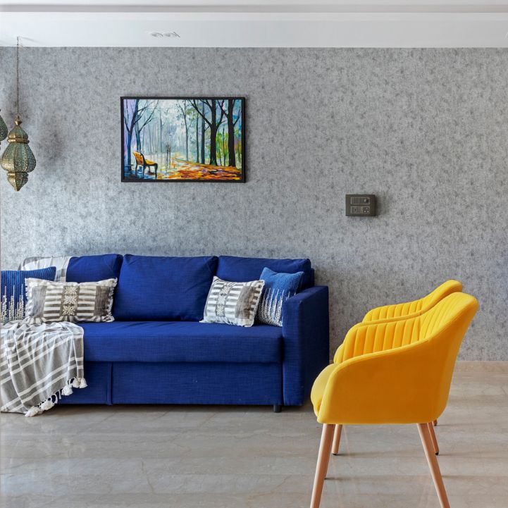 Grey Living Room Wall Paint For Modern Homes Livspace