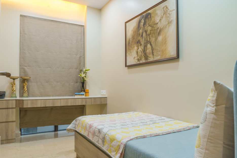 Low-Maintenance Beige Wall Paint For Bedrooms | Livspace