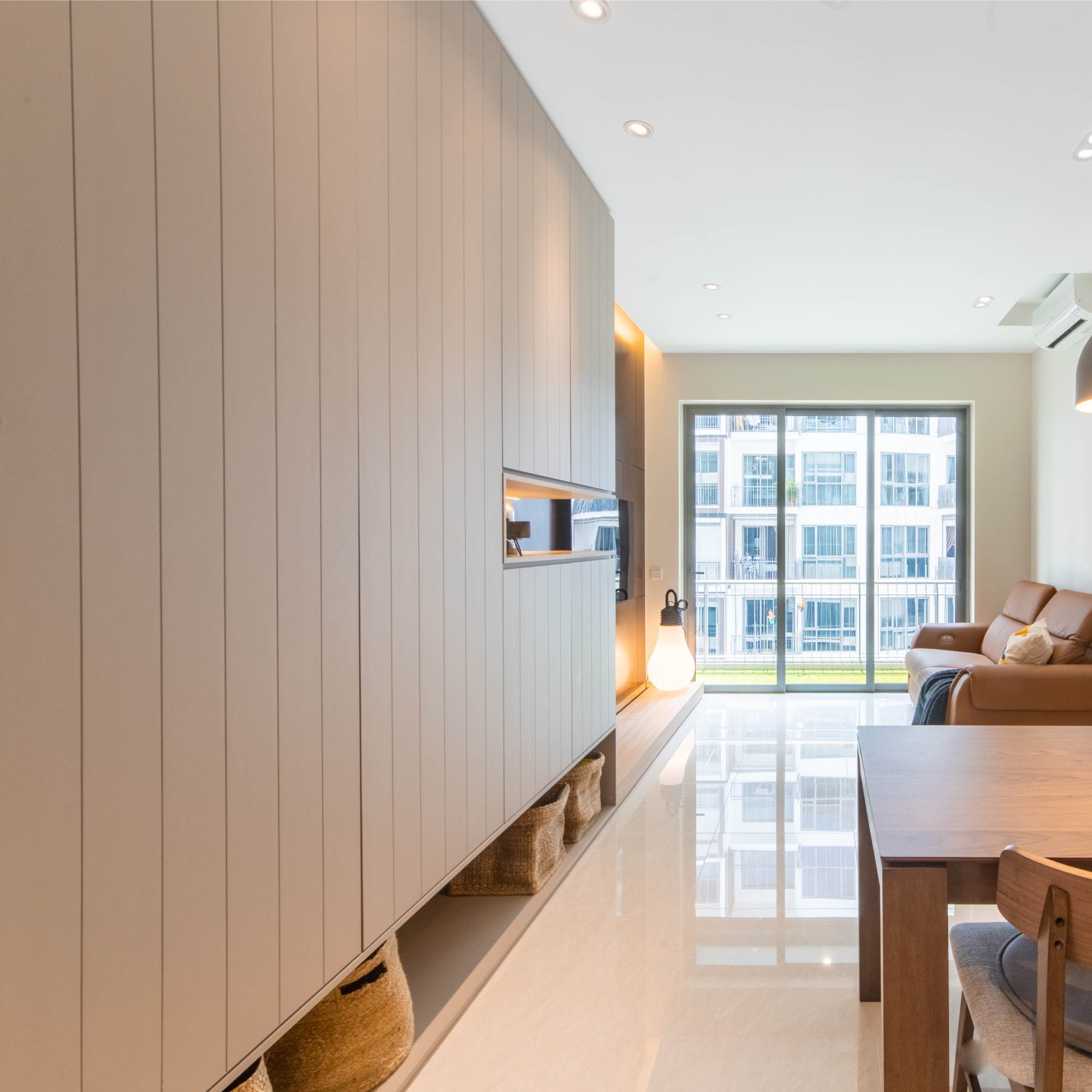 Light Grey Laminate Design With A Matte Finish Livspace