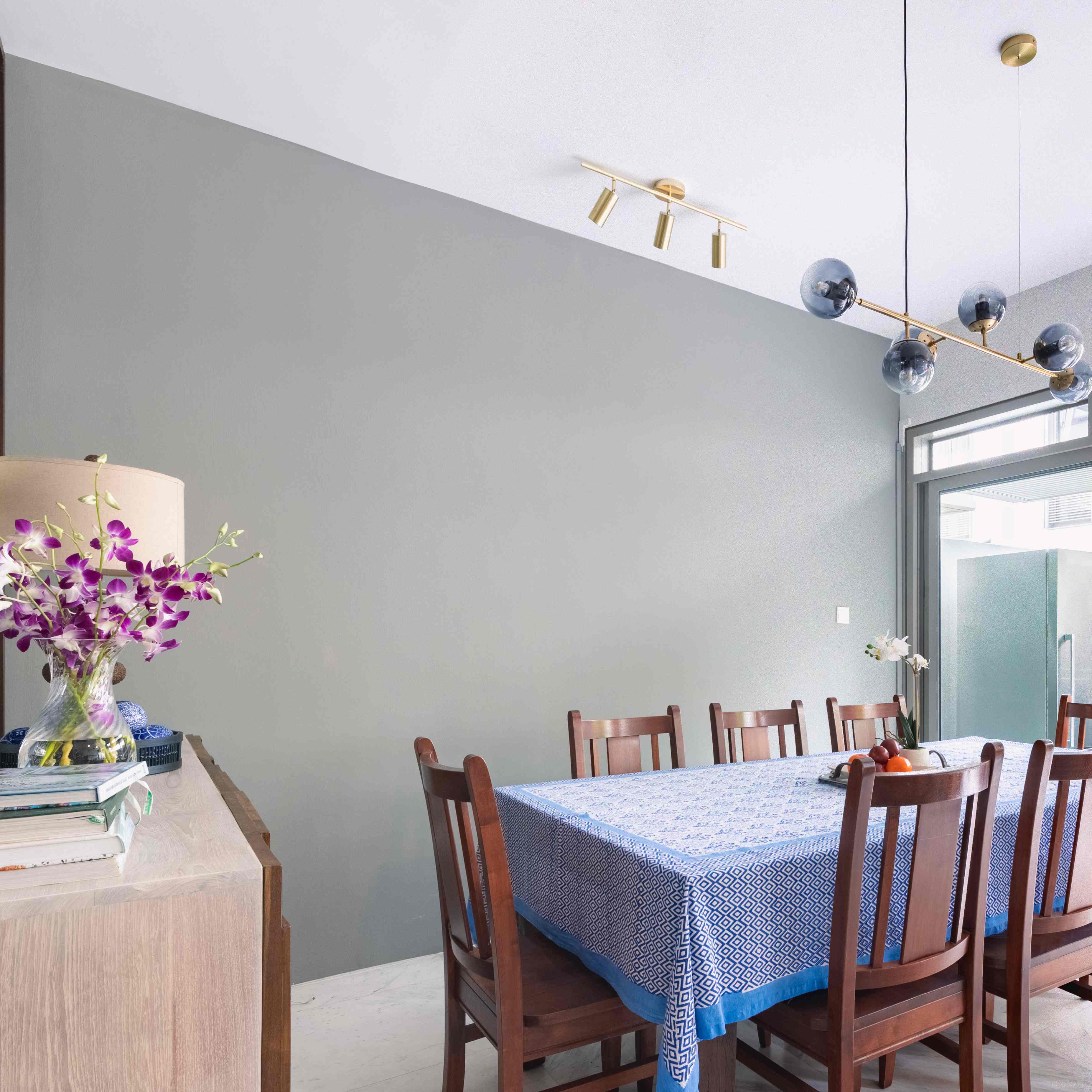 Steel Grey Feature Wall Design Livspace