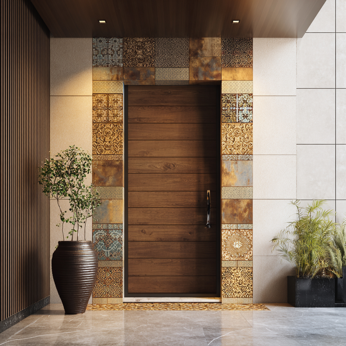 Matte Finish Contemporary Swing Single Entrance Door Design | Livspace