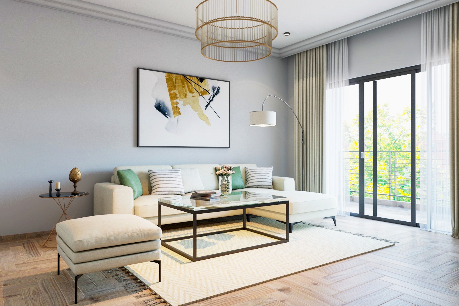 Grey Wall Paint Design For Living Rooms | Livspace