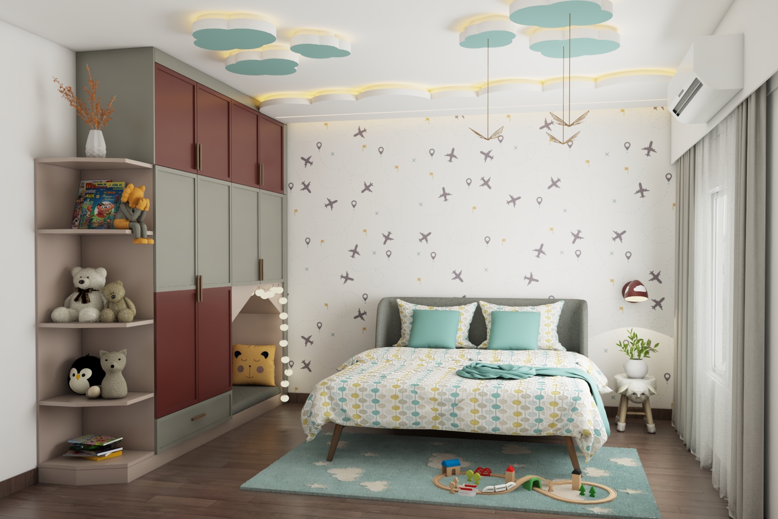 Curved False Ceiling With A Plus-Minus Design | Livspace