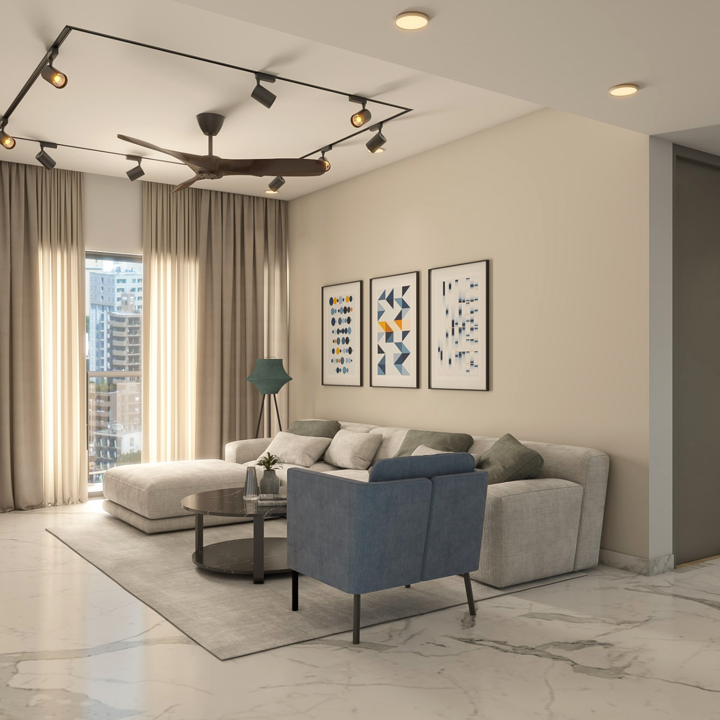 Gypsum False Ceiling Design For Living Rooms | Livspace