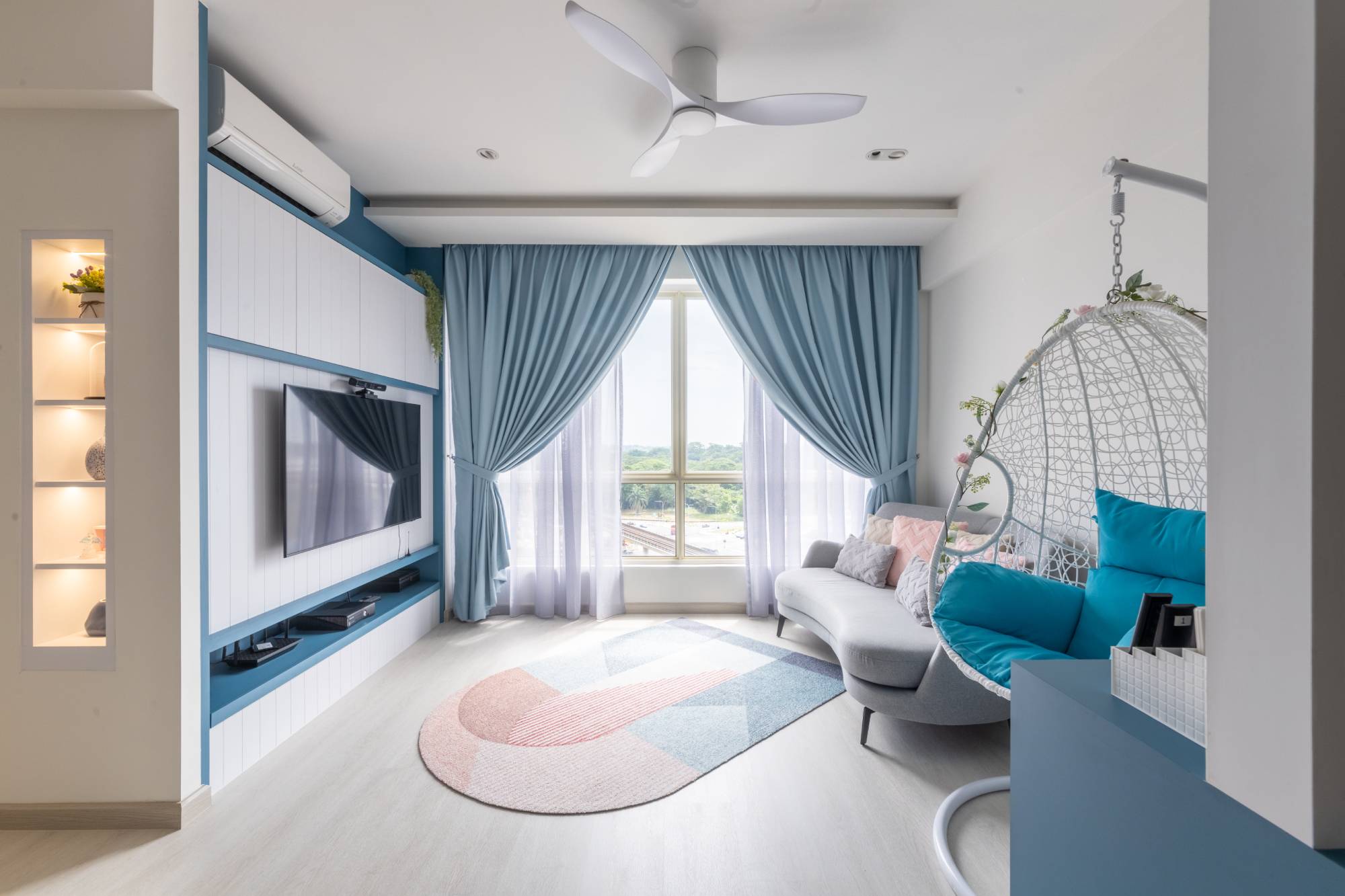 FloorMounted TV With Closed Storage Livspace