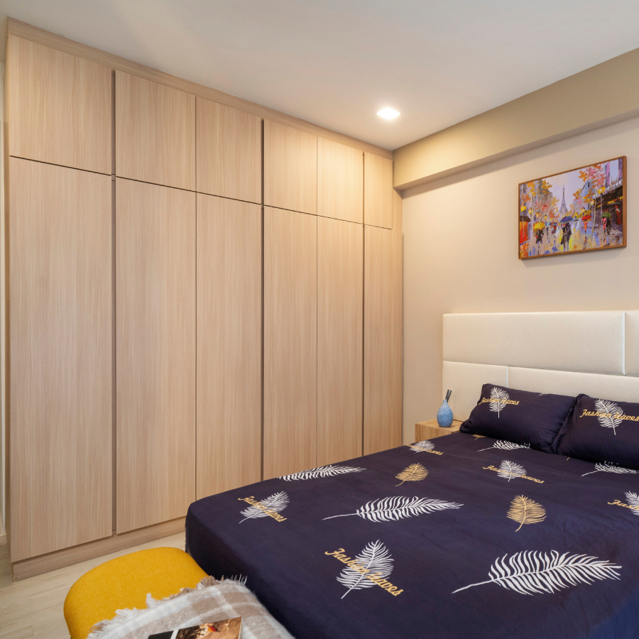 Spacious Light Wood Wardrobe Design | Livspace