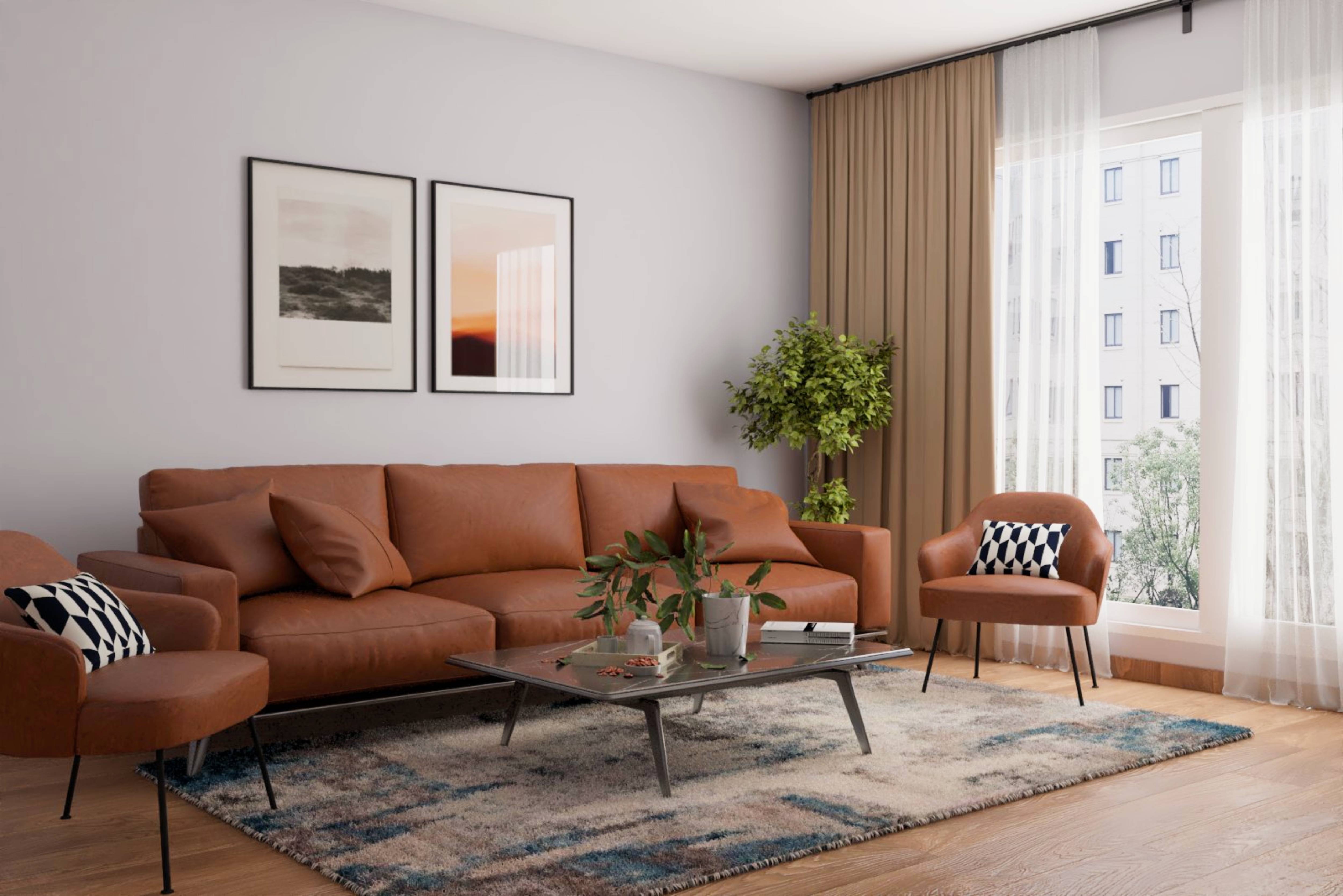 Light Grey Wall Paint Design For Living Rooms | Livspace