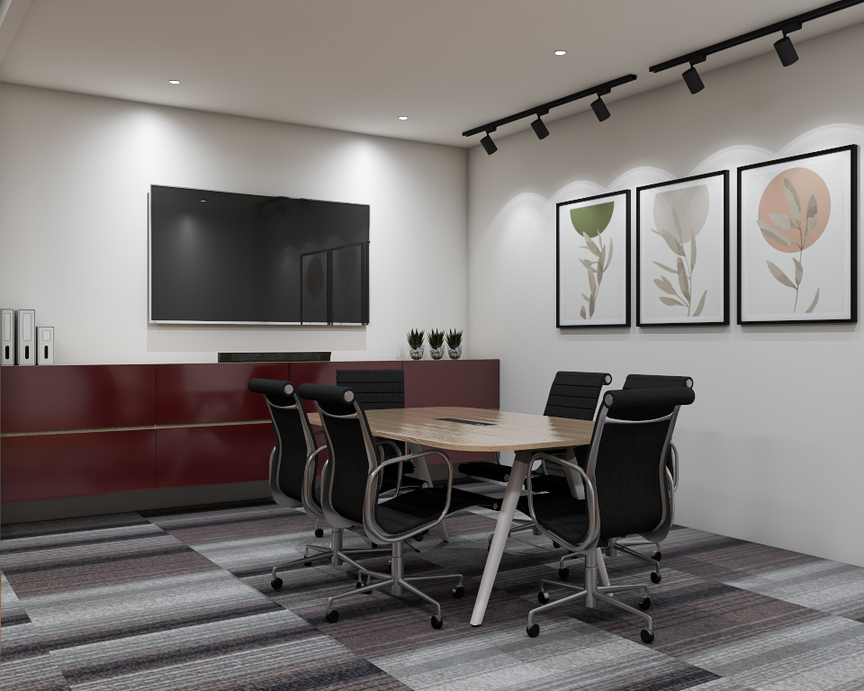 Glass Storage Contemporary Spacious Home Office Design Livspace