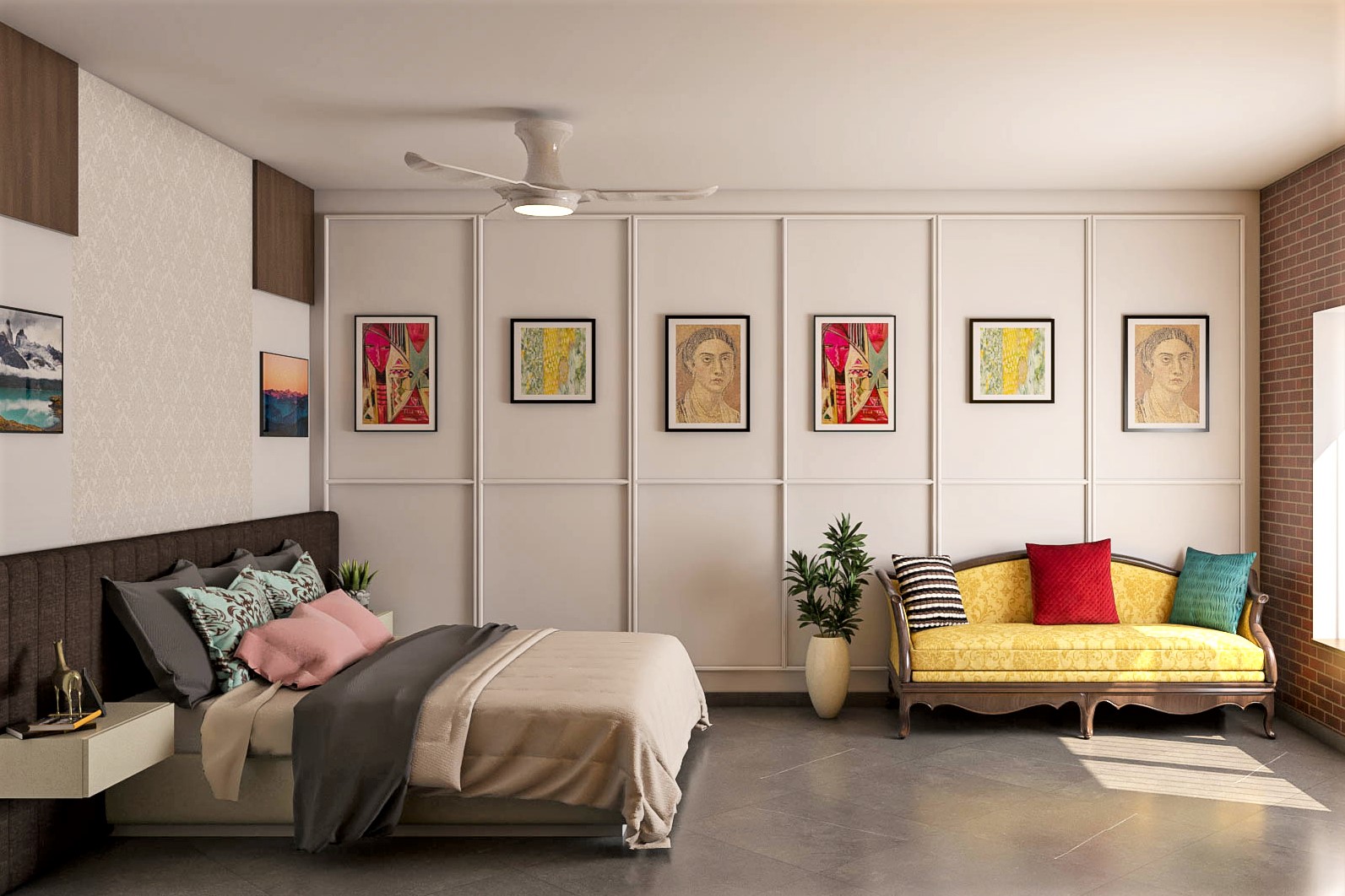 Indian Traditional Spacious Master Bedroom Design | Livspace
