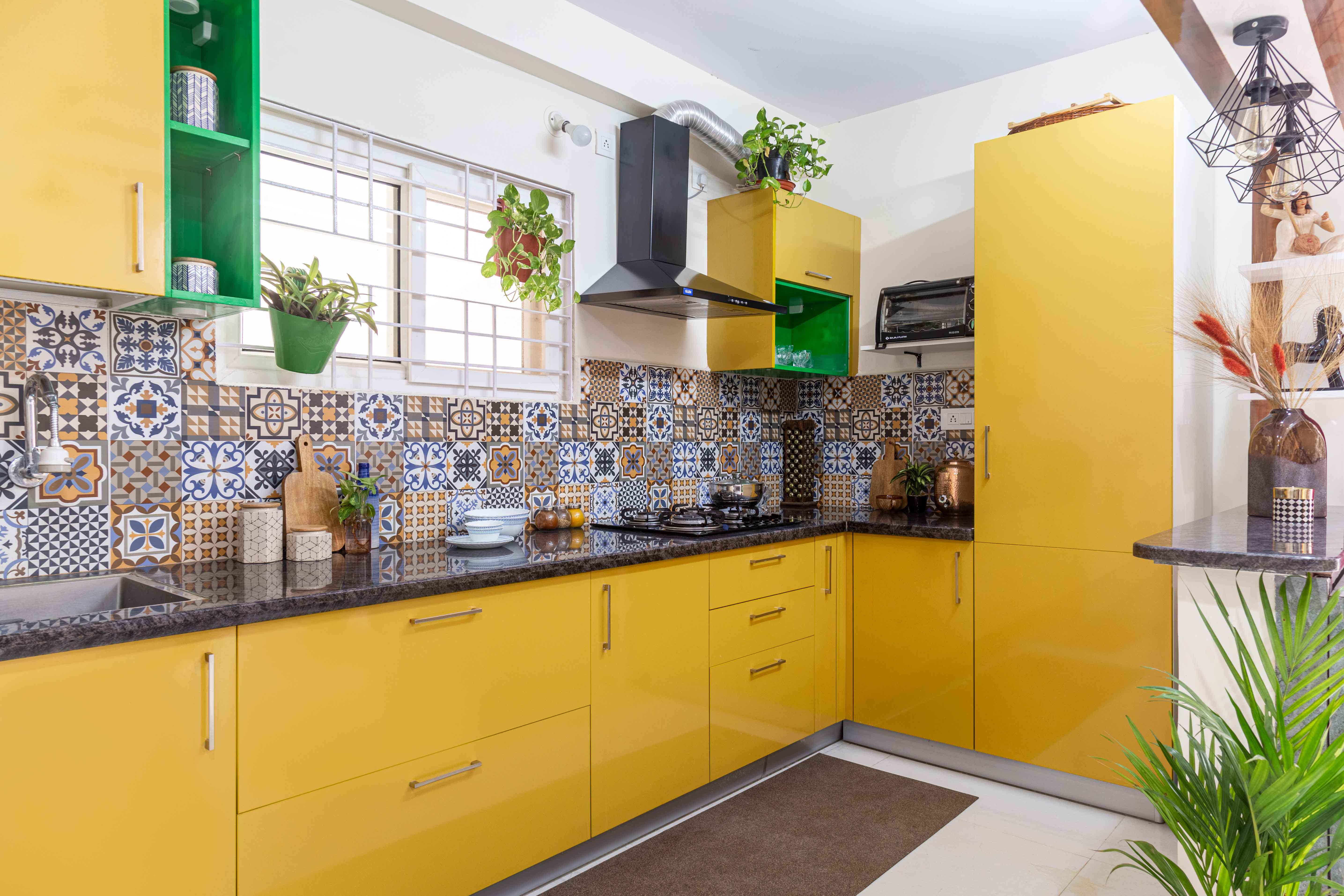 Moroccan Ceramic MultiColoured Kitchen Tile Design Livspace