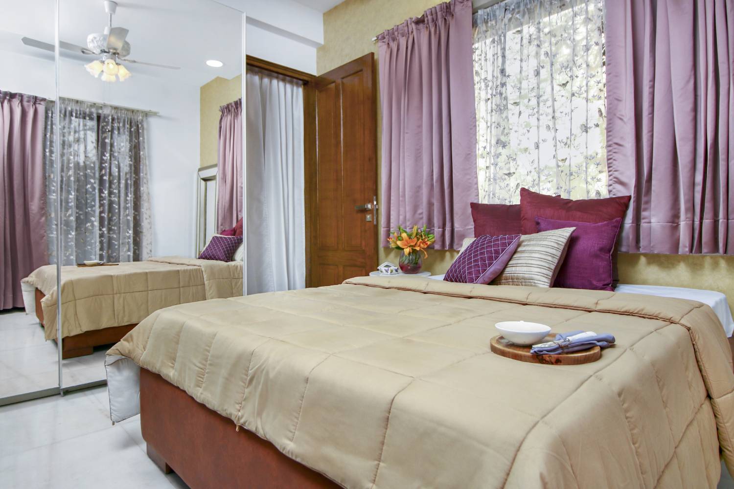 Gurgaon 2BHK Flat Design in Contemporary Aesthetics and Wooden