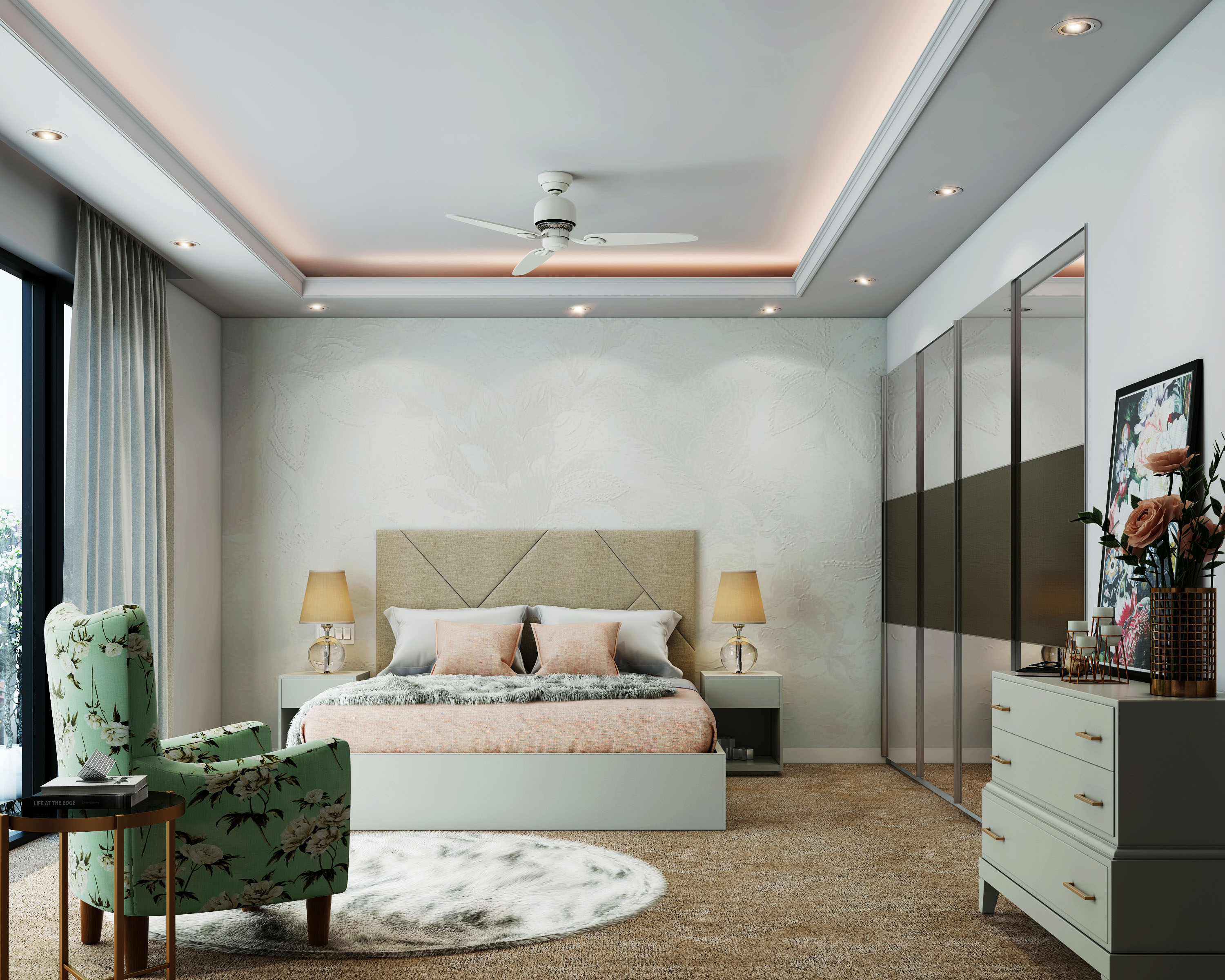 Contemporary Retreat: Master Bedroom Design With King Bed & Storage ...