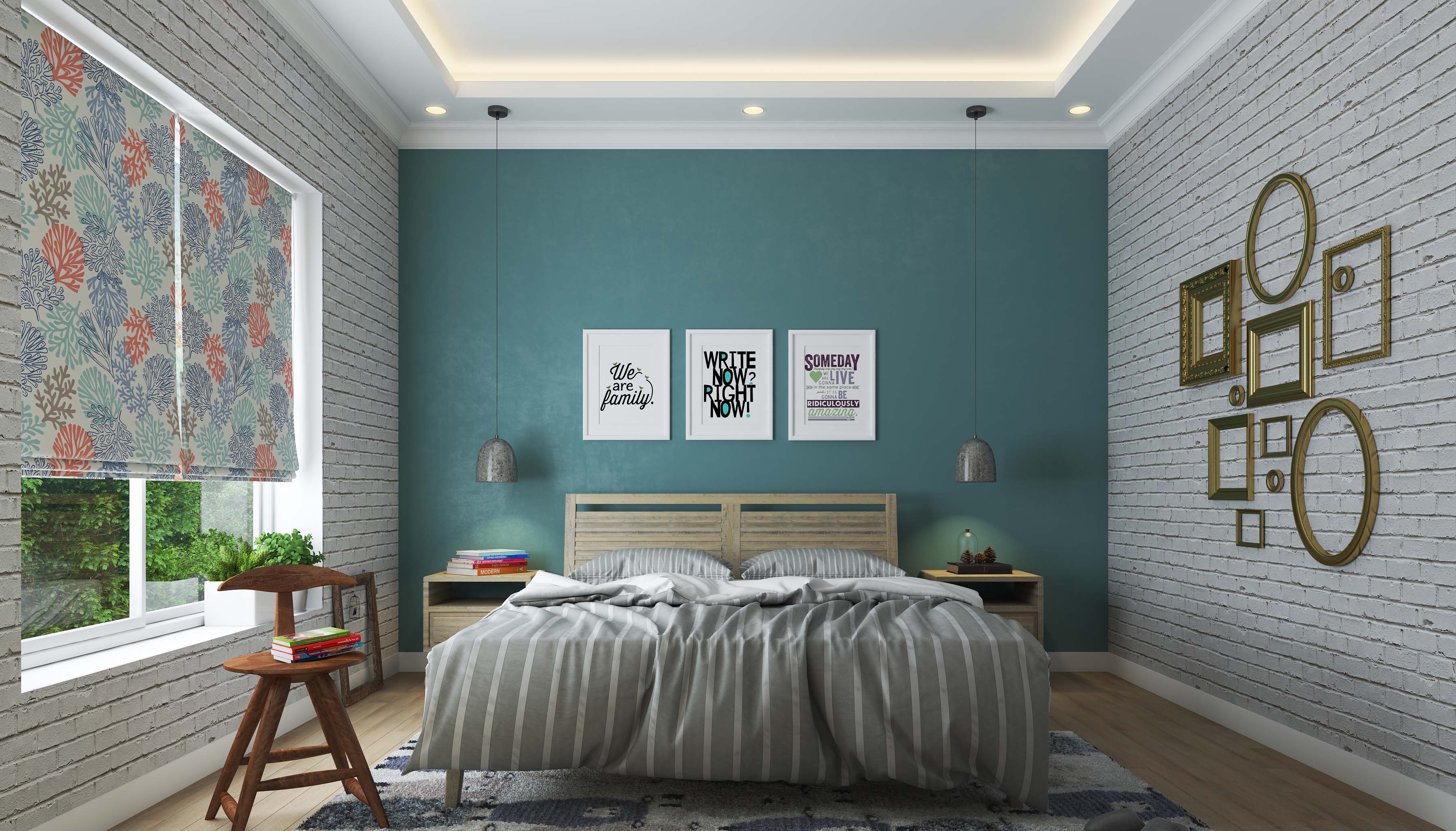 White Brick Bedroom Wallpaper Design Livspace white-brick-bedroom-wallpaper-design-livspace