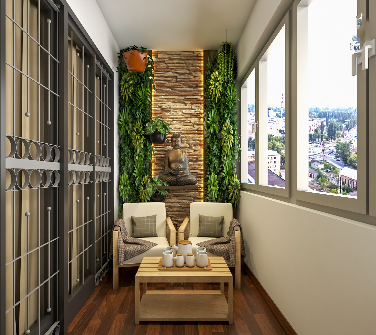 Convenient Balcony Design With Contemporary Design | Livspace
