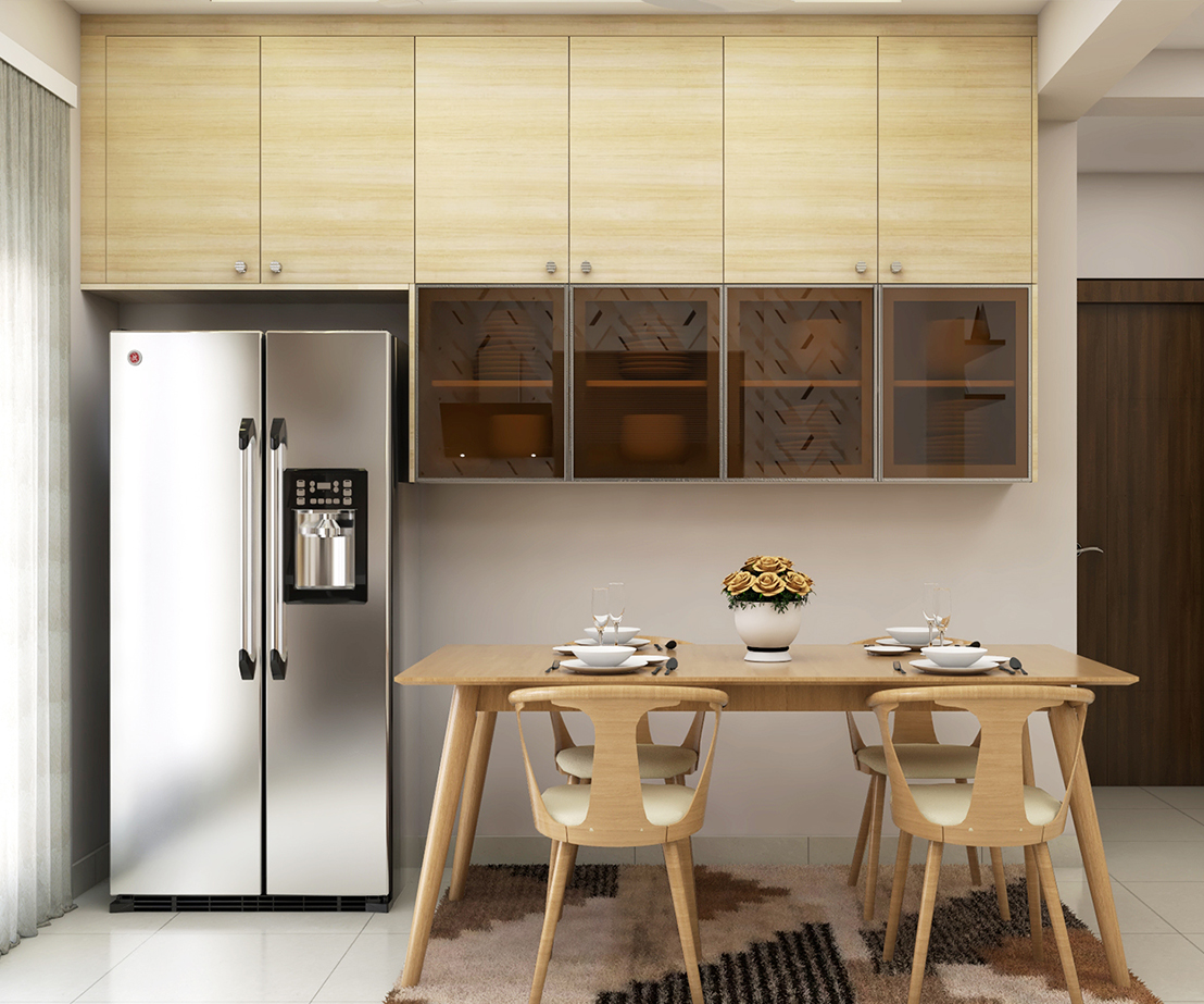 Compact Dining Room With Sleek Interiors | Livspace
