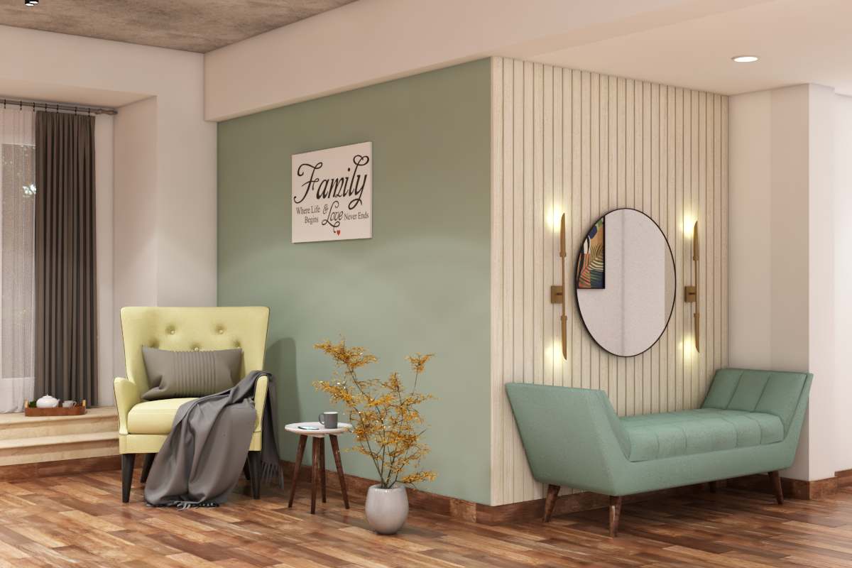 Convenient Contemporary Themed Spacious Sized Foyer Design | Livspace