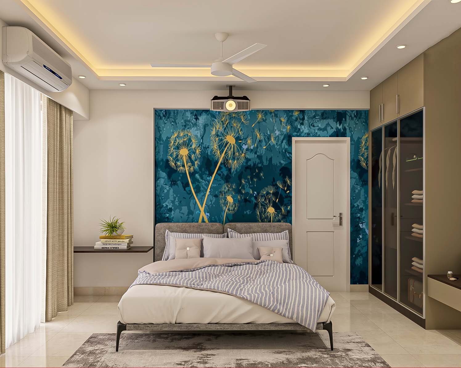 Contemporary False Ceiling Design For Bedroom | Livspace