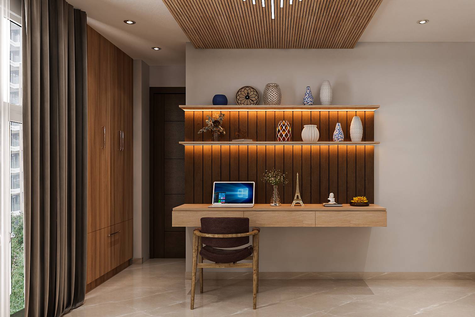 Curated visual reference: Fresh Look at Modern Home Office Design With Under Lighting