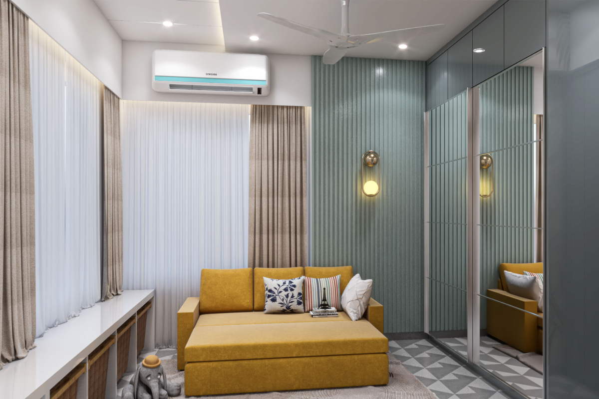 Spacious Boy's Room Design With Large Windows | Livspace