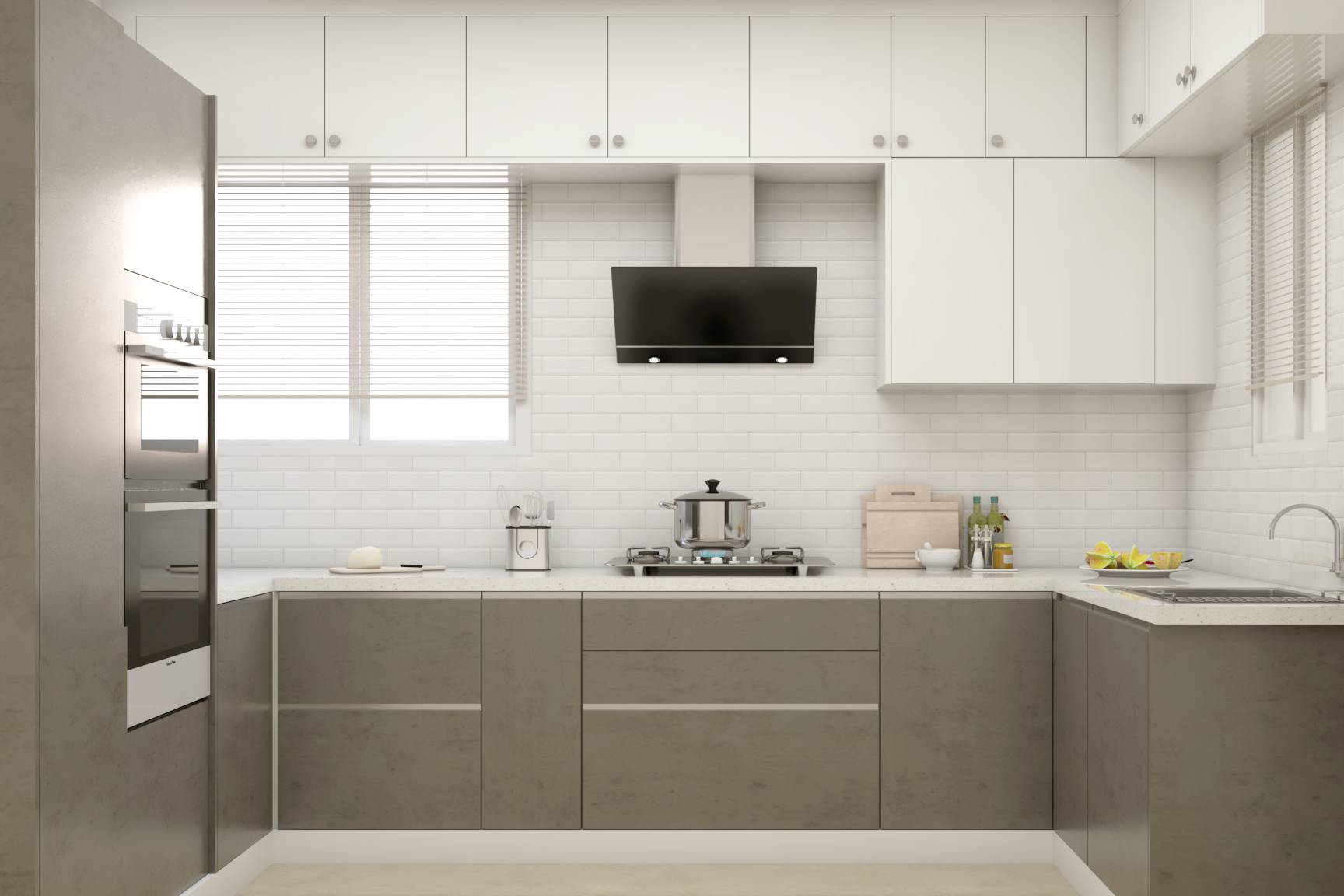 Multi-Functional Spacious Modern Themed Kitchen Design | Livspace