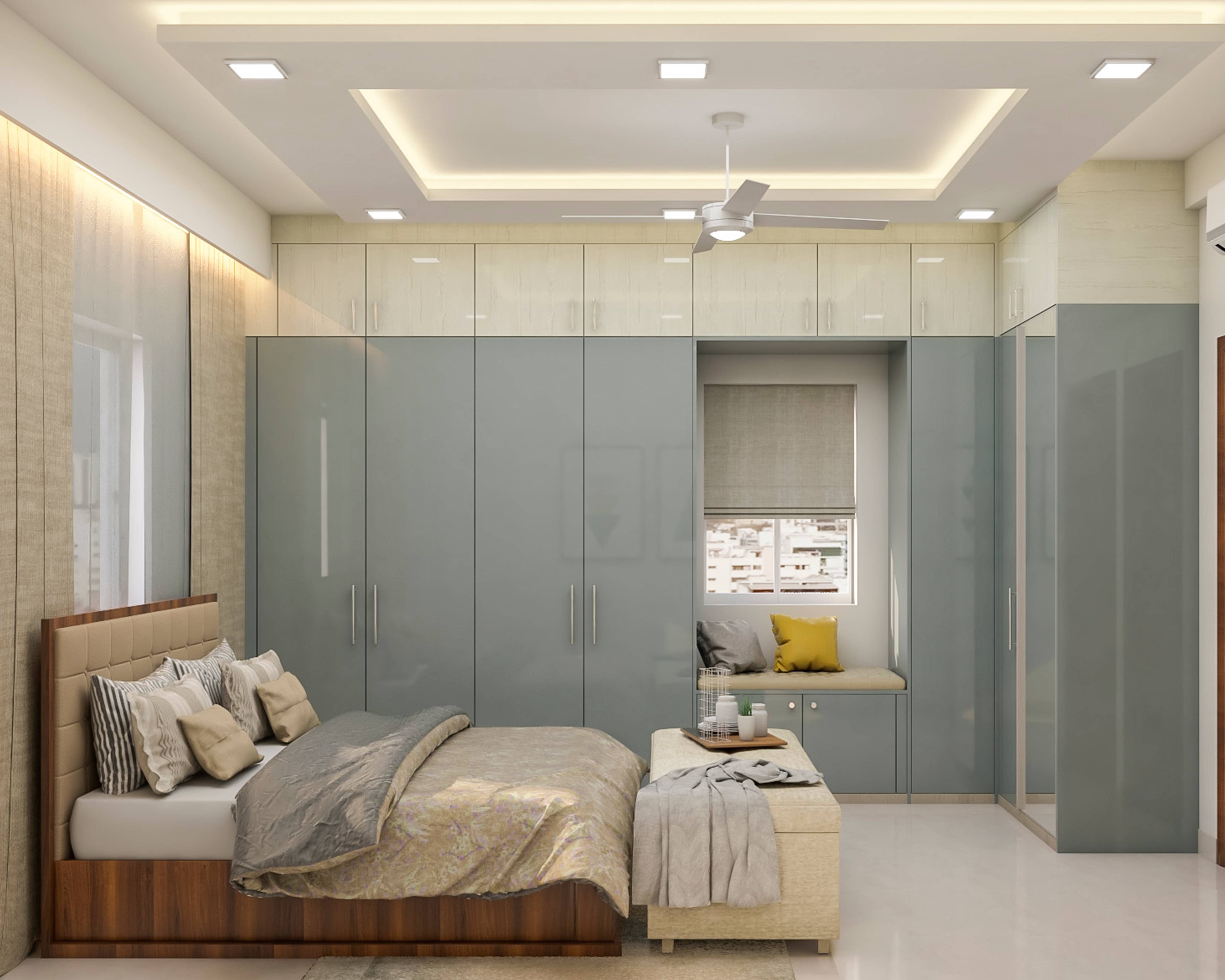 Modern Master Bedroom Design With Storage Bench Livspace Modern Master Bedroom Design With Storage Bench Livspace