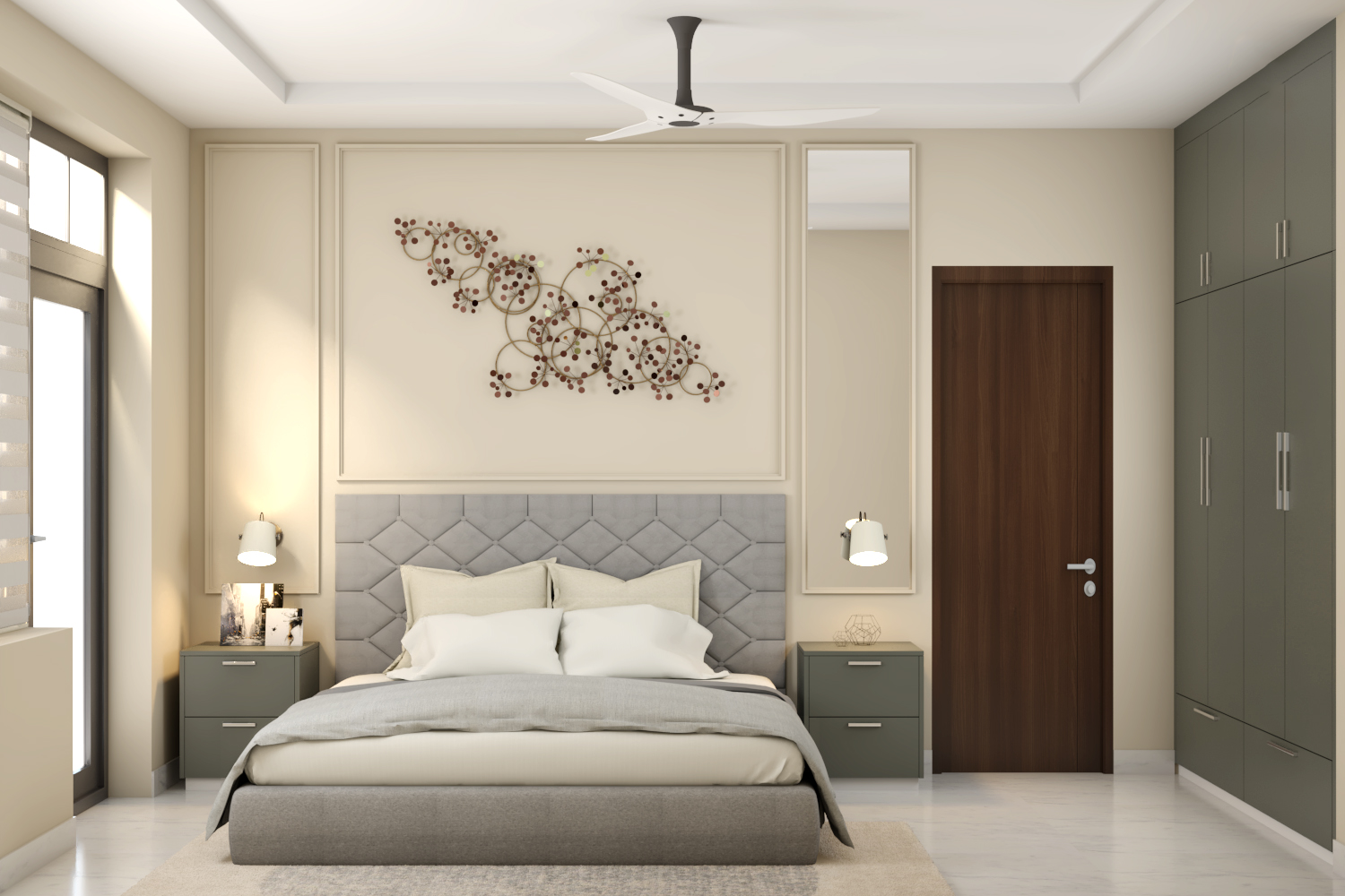 Spacious Master Bedroom Designed With Contemporary Interior Design ...