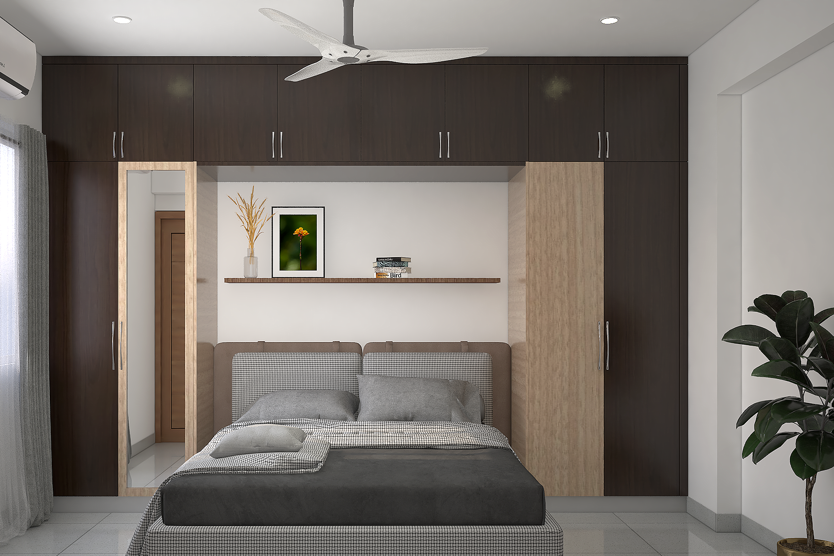 Contemporary Spacious Master Bedroom Design With Elegant Interiors ...