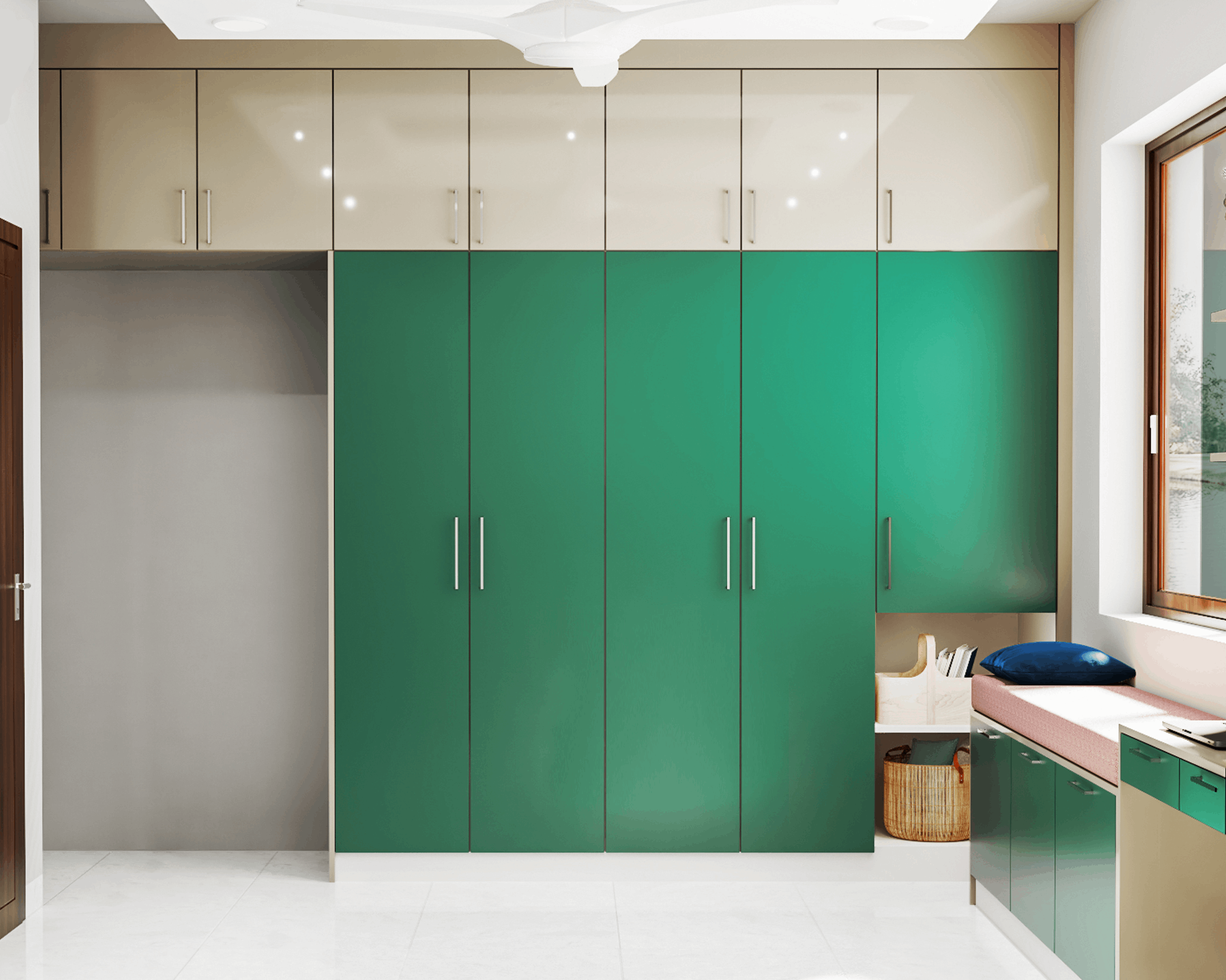 Spacious Convenient Maximum Storage Modern Wardrobe Design | Livspace