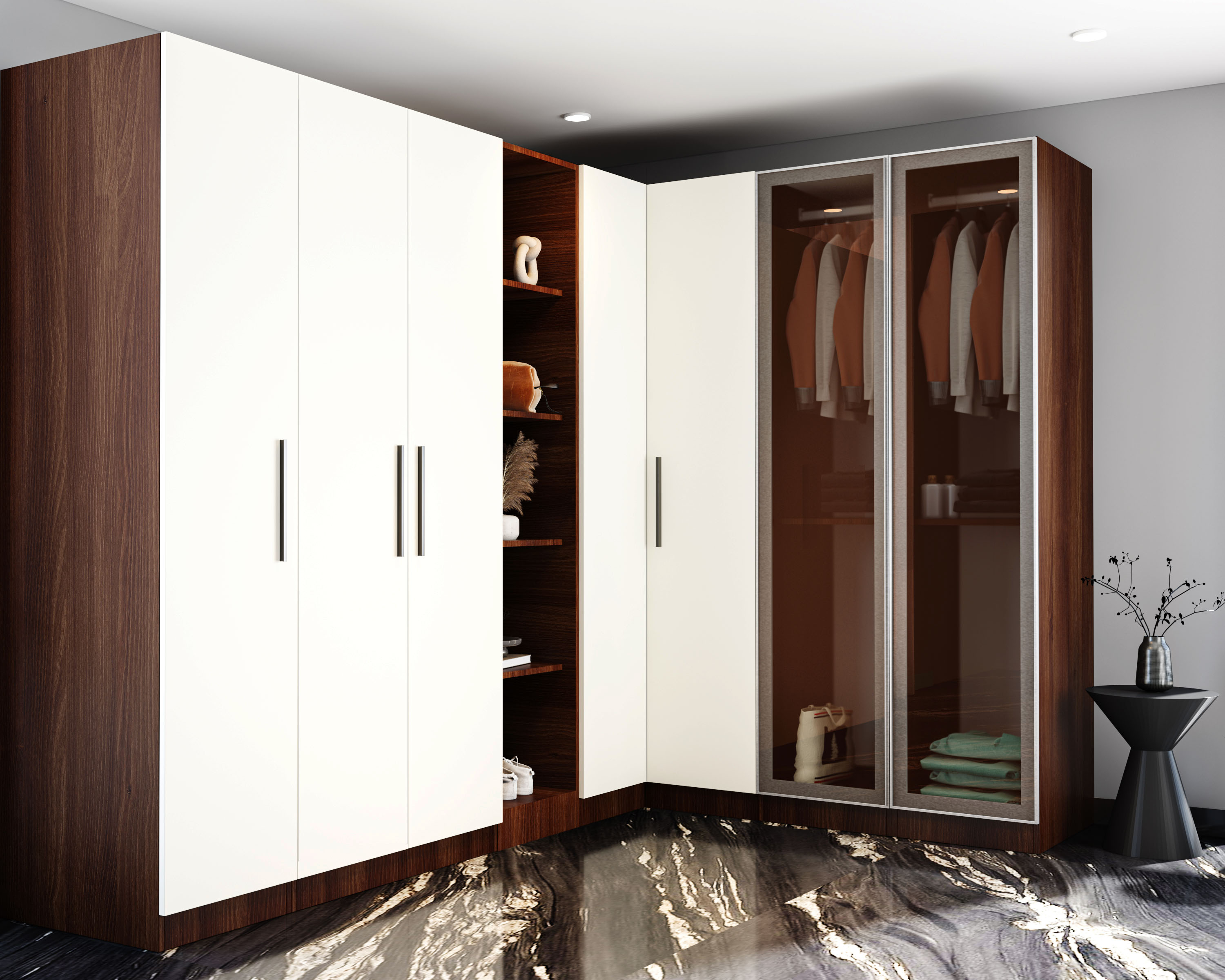 Stylish and Modern L-Shaped Wardrobe Design: Efficient Design with ...