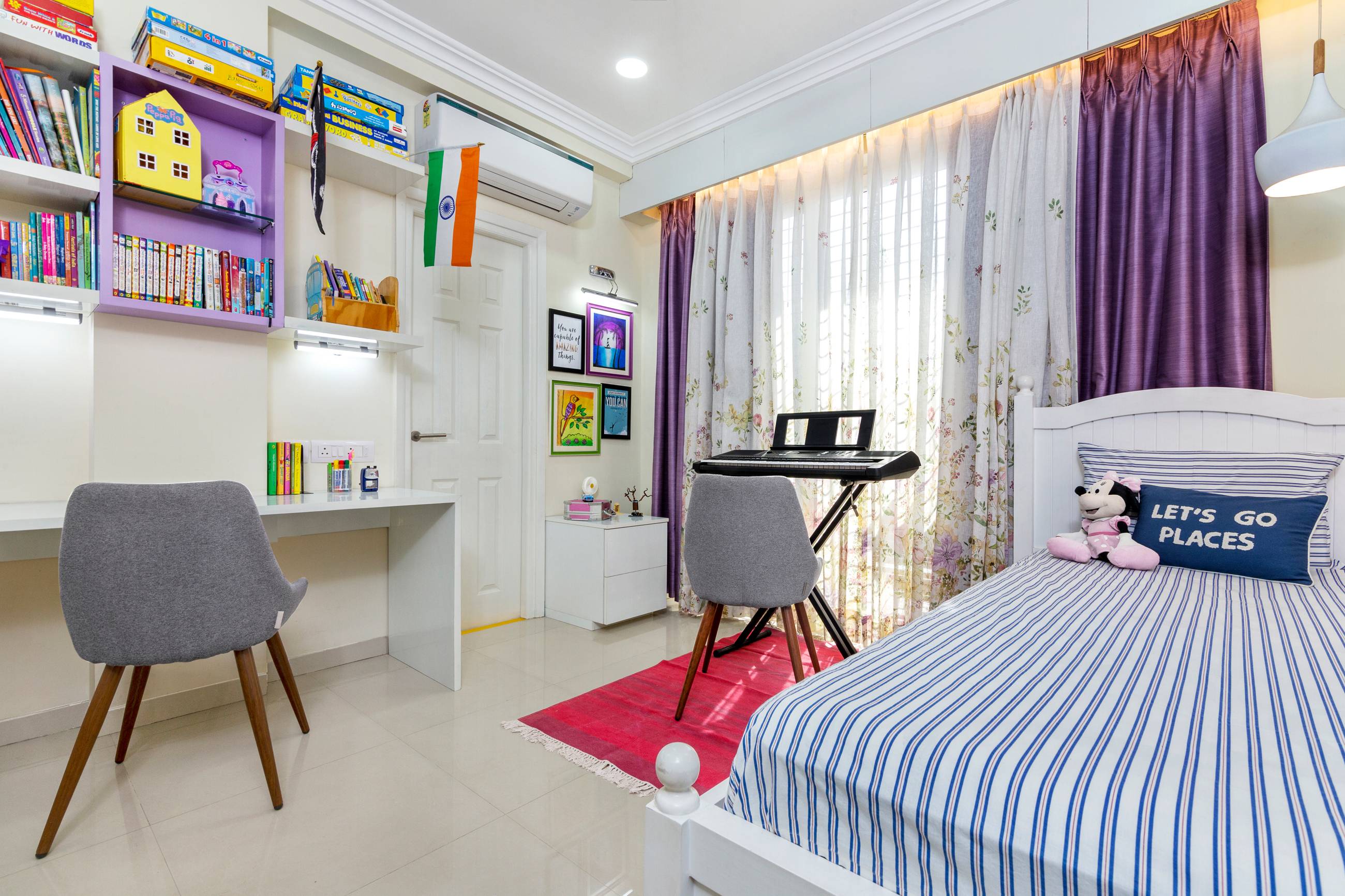 Kids Bedroom Design With Pendant Lights | Livspace