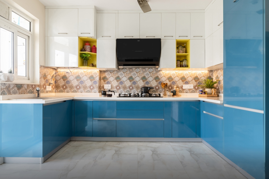Modular Kitchen Design With Loft Storage | Livspace