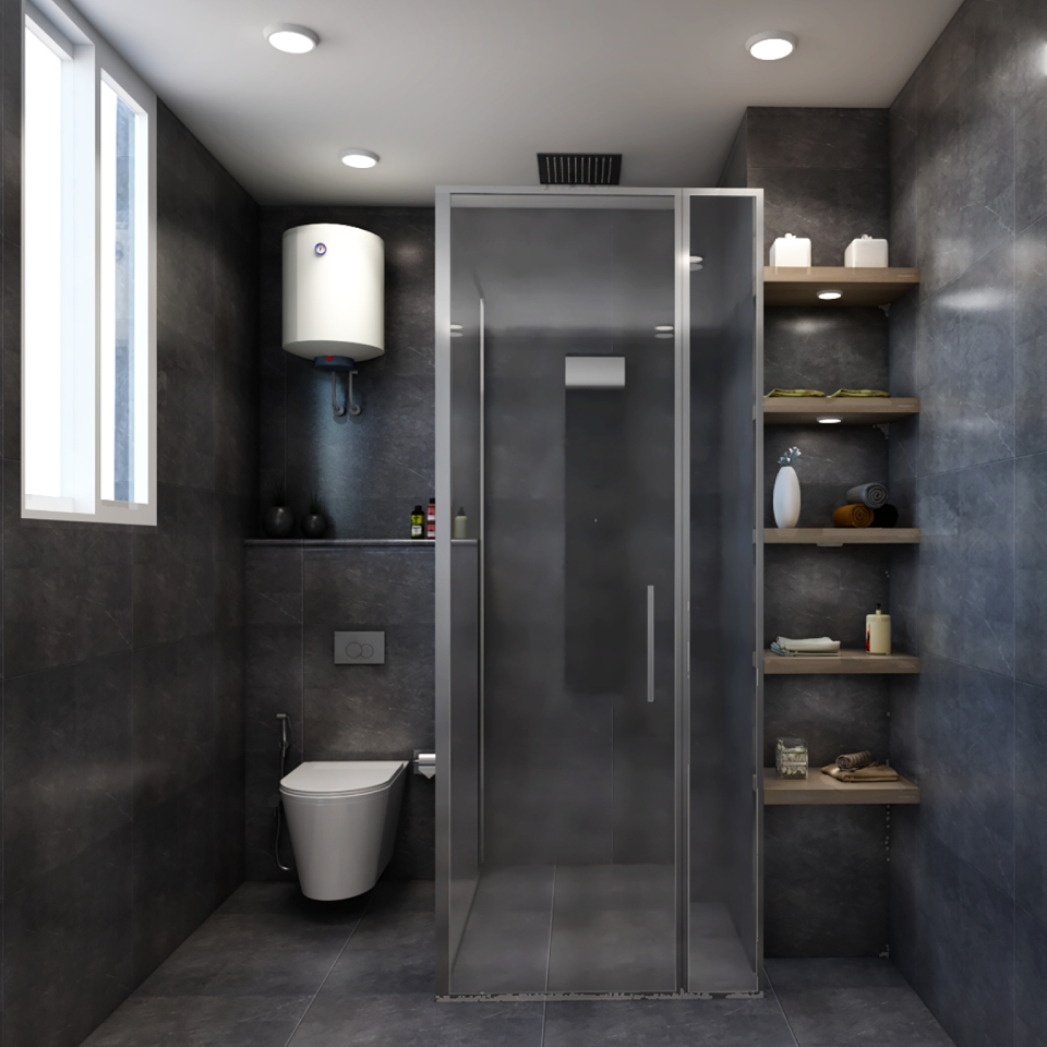 Bathroom Wall Tiles Design With A Matte Finish | Livspace