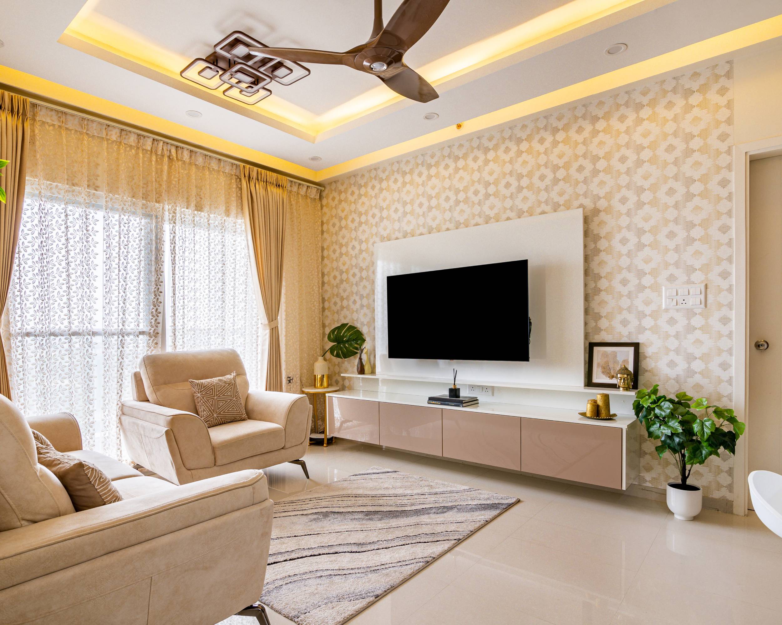 Spacious TV Unit Design For Living Rooms | Livspace