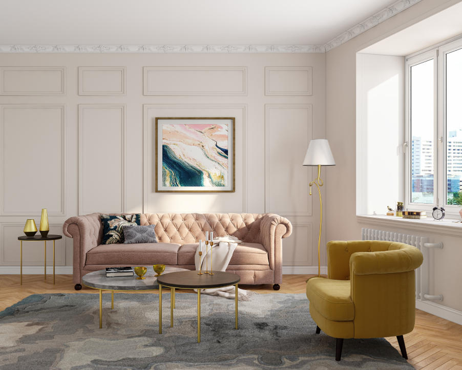 Contemporary Beige Wall Paint Design | Livspace