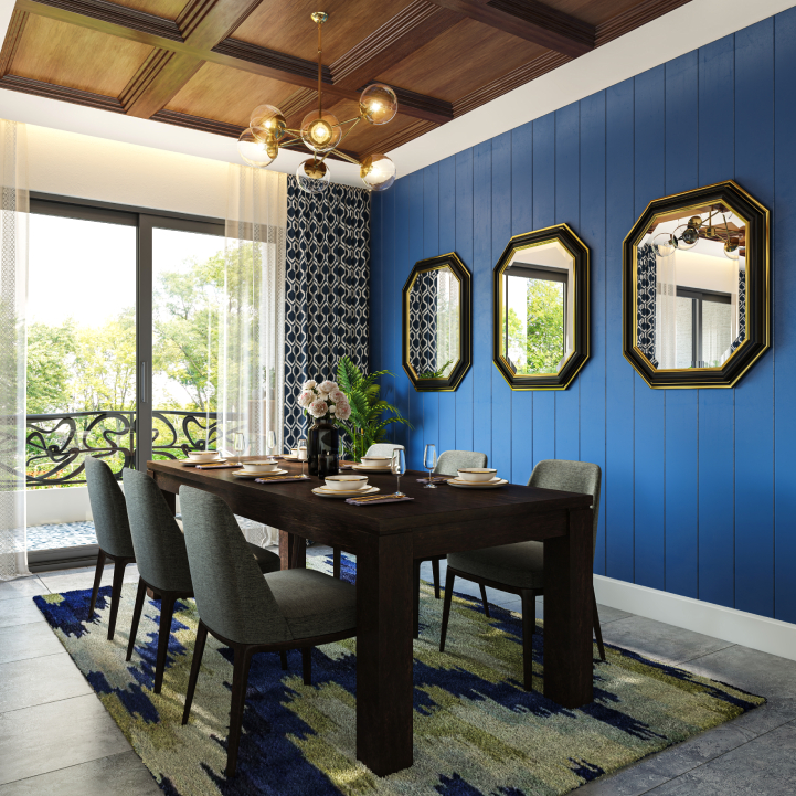 Dark Blue Wall Paint Design | Livspace
