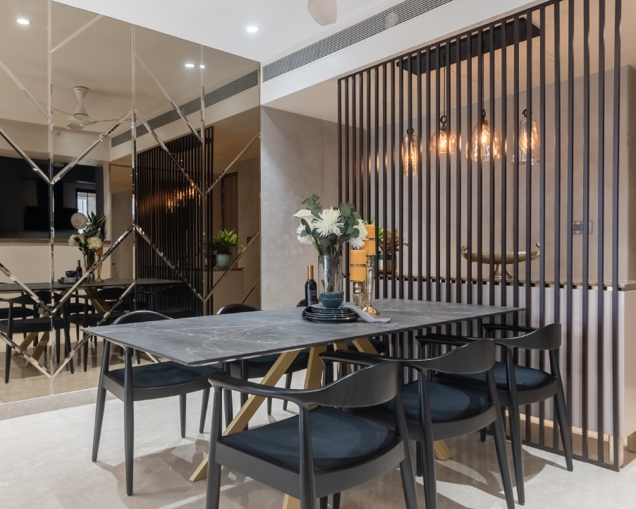 Spacious Dining Room Design With Ambient Lighting | Livspace