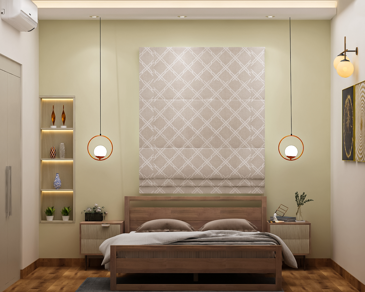Spacious Guest Bedroom With Pendant Lights | Livspace
