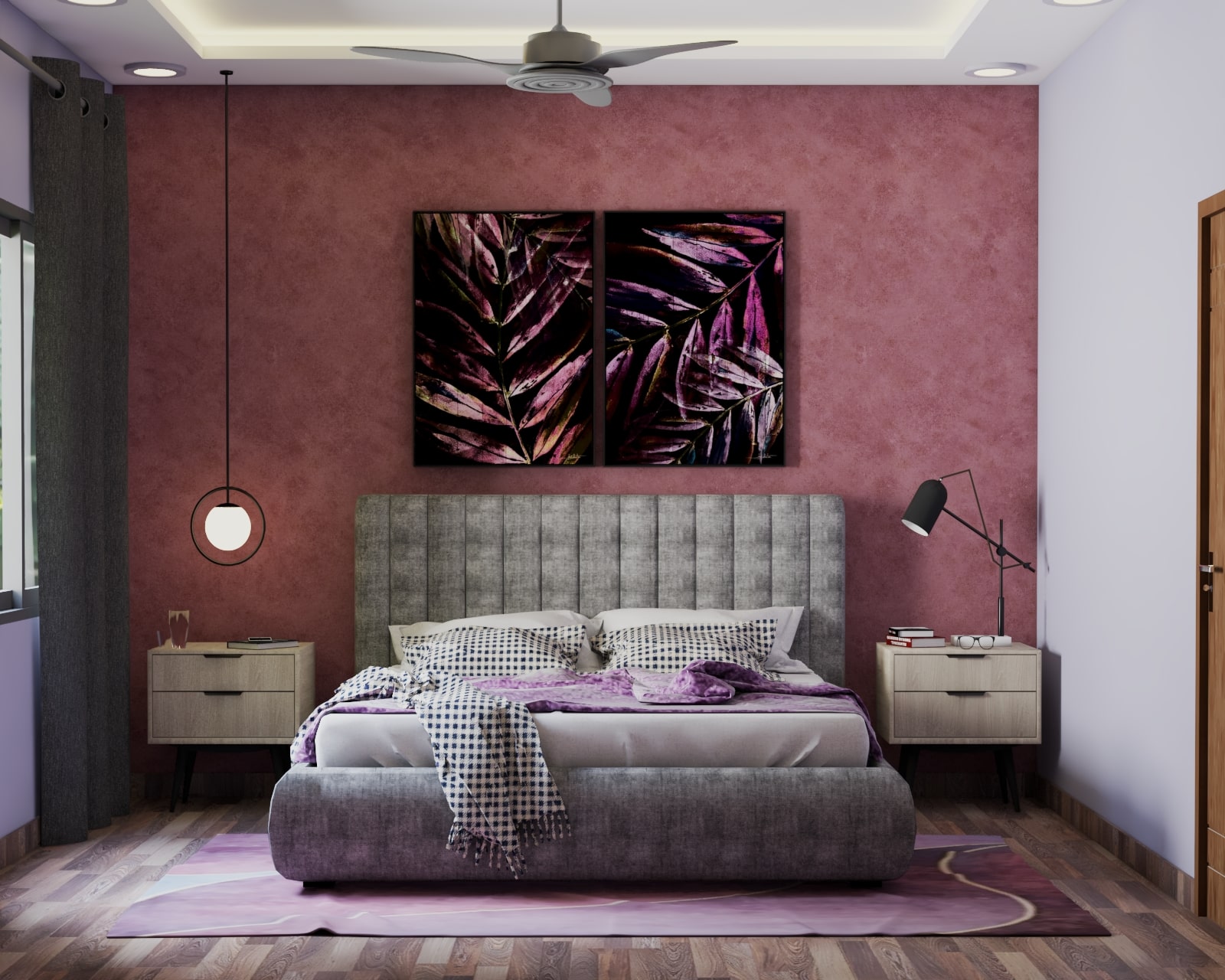 Spacious Bedroom Design With A King Bed And Side Tables | Livspace