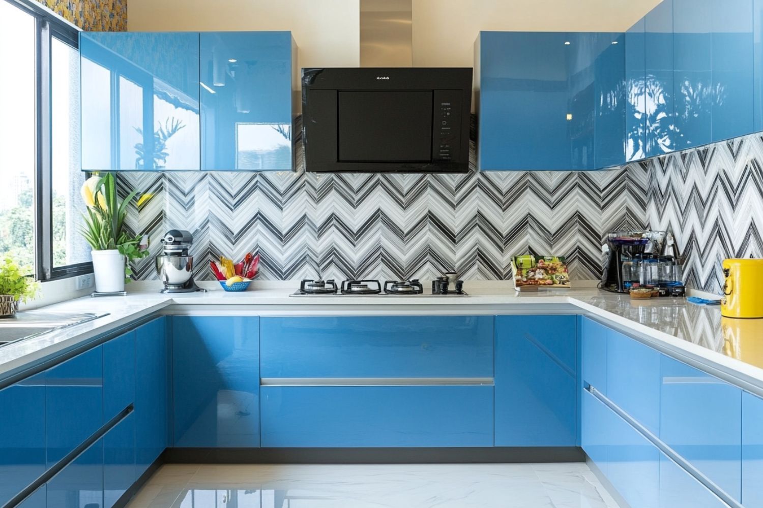 Modern White and Black High Gloss Rectangular Ceramic Tiles Design for ...