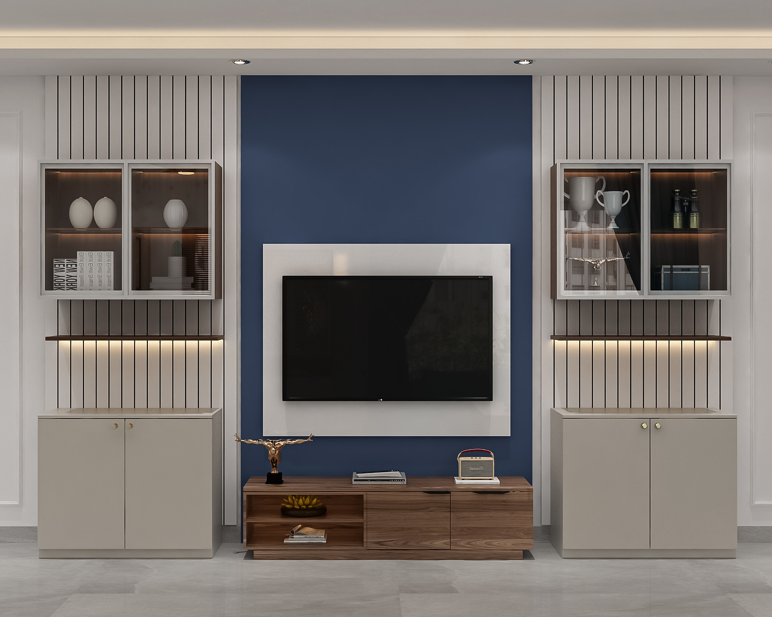 Tv Rack Modurn Budget-Friendly Modern Floor Mounted TV Unit Design Stand with Drawer ...